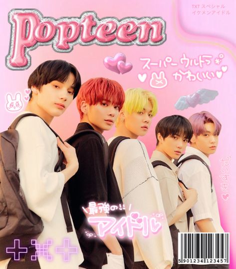 Txt Popteen, Popteen Kpop, Txt Widget, Txt Poster, Ios14 Layout, Decorate My Room, Kpop Wall, Bts Poster, Txt Aesthetic