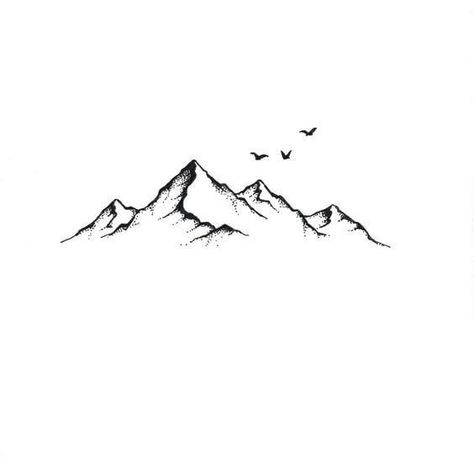 {Latest tattoo  designs and tattoo ideas huge collection of images.} Mountain Sketches, Moutain Tattoos, Small Mountain Tattoo, Berg Tattoo, Mountain Tattoo Simple, Mountain Tattoo Design, Small Girly Tattoos, Mountain Drawing, Small Tattoos Simple