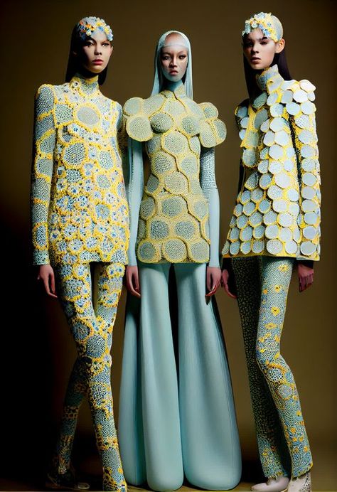 Insect Inspired Fashion, Chen Peng, Avante Garde Fashion, Fabric Chart, Avantgarde Fashion, Avant Garde Outfit, Future Earth, Extreme Fashion, Cyberpunk Clothes