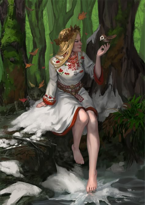 Morana Goddess, Water Maiden, Red Campaign, Slavic Goddess, Slavic Paganism, Slavic Mythology, Slavic Folklore, Russian Art, Gods And Goddesses