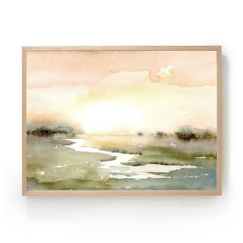 Autumn Landscapes, Panoramic Landscape, Sky Poster, Wall Art Horizontal, Moody Landscape, Art Horizontal, Images D'art, Large Abstract Wall Art, Painting Sunset