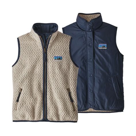 Vest Patagonia, Patagonia Clothing, Fleece Vest Women, Patagonia Outfit, Fall Apparel, Womens Outdoor Clothing, Fleece Jackets, Reversible Vest, Vest Women