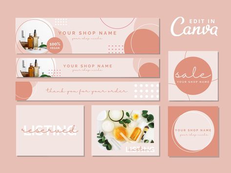 Etsy branding kit with 10+ templates for banners, thumbnails, icons, and more to help you create a consistent and professional brand presence on #Etsy_Thumbnail_Ideas #Etsy_Shop_Banner_Design #Etsy_Banner_Template #Etsy_Shop_Banner_Ideas Etsy Thumbnail Ideas, Etsy Shop Banner Design, Thank You Banner, Etsy Branding Kit, Etsy Shop Banner Ideas, Business Banner Design Ideas, Shop Banner Design Ideas, Shop Banner Design, Thumbnail Template