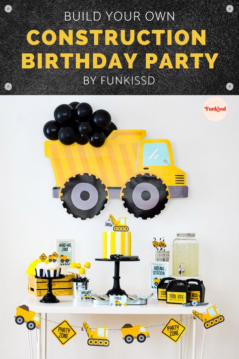 Construction Birthday Party Ideas, Construction Party Decorations, Ruangan Studio, Toy Story Party Decorations, Construction Theme Birthday Party, 2nd Birthday Party For Boys, Construction Theme Party, Construction Birthday Party, 2nd Birthday Party Themes