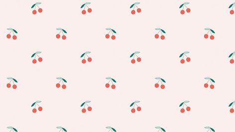 Cherry fruit pattern pastel background | premium image by rawpixel.com / marinemynt Cherry Wallpaper Desktop, Cherry Macbook Wallpaper, Fruit Desktop Wallpaper, Wallpaper Fruit, Cherry Wallpaper, Rainier Cherries, Cute Desktop, Handy Wallpaper, Ipad Aesthetic