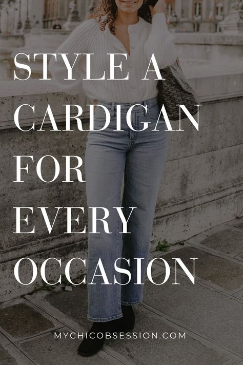 Wondering how to style a cardigan and looking for cardigan outfit ideas? Let’s go over different style tips and ways to wear your trusty cardigan! How To Style Open Front Cardigan, What To Wear With Black Cardigan, How To Wear A Cardigan With Jeans, Slouchy Cardigan Outfit, How To Style A Cardigan Sweater, Cardigan Jacket Outfit, How To Wear A Cardigan, Cardigan Style Ideas, Black Cardigan Outfit Aesthetic