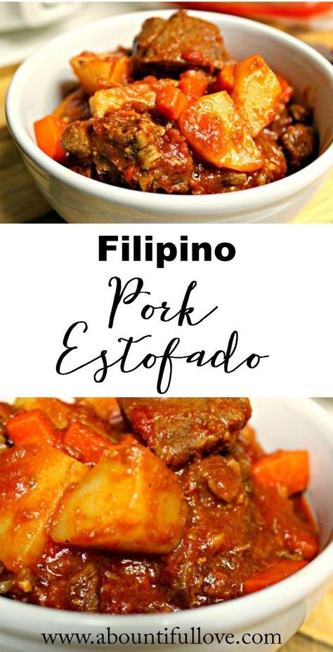 Pork Estofado Recipe, Pork Hamonado Recipe Filipino Food, Pork Filipino Recipe, Filipino Dishes Recipe, Pork Cubes Recipes, Pork Chop Filipino Recipe, Healthy Filipino Recipes, Pork Recipes Filipino, Diced Pork Recipes