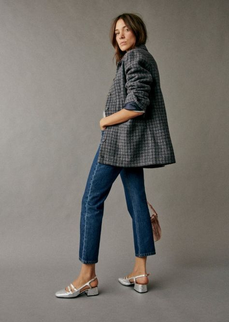 Will Jacket - Ivan Burgundy Tartan - Sézane Sezane Will Jacket Outfit, Sezane Will Jacket, Sezane Style, Oversized Quilt, Leopard Jacket, Checked Jacket, Cotton Textile, Jacket Outfit, Oversized Jacket