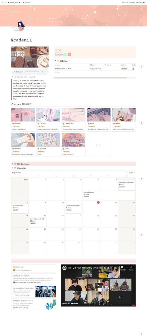 Notion School Dashboard Template notionworksp Notion Gamification, Notion School Dashboard, School Trip Packing, School Dashboard, Notion School, School Notion, Study Planner Free, Notion Ideas, Life Planner Organization