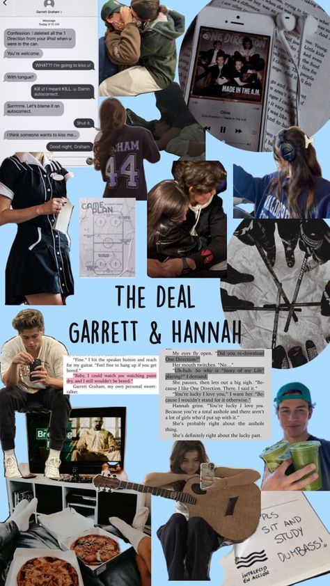 The deal- Elle Kennedy Garrett Graham + Hannah Wells Garrett Graham, Hannah Wells, Romantic Books, 1 Direction, Book Themes, The Deal, Bts Fanart, Book Aesthetic, Favorite Books