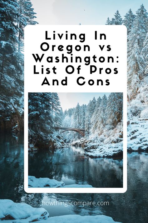 Planning a move to Oregon or Washington? Before you go, check out our list of pros and cons! Moving To Oregon, Moving To Washington State, Living In Oregon, Living In Washington State, Planning A Move, Oregon Hikes, Manifest Board, Oregon Living, Portland City