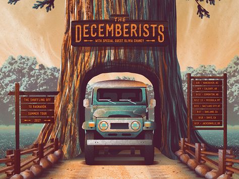 The Decemberists 2017 Tour Poster Maruti Ss80, Dkng Studios, The Decemberists, Galaxy Poster, Tour Poster, Movie Posters Design, Best Icons, Summer Tour, Tour Posters