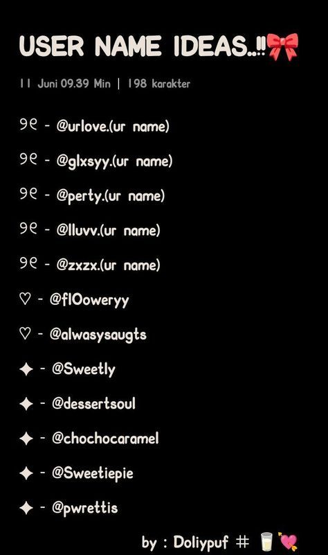 Instagram Username Ideas Love, Asthetic Username For Instagram Id, Love Username Ideas, Second Account Name Ideas, Ig Account Name Ideas, Sanrio Username Ideas, Instagram Account Names Ideas, Names For Snapchat, User Ideas