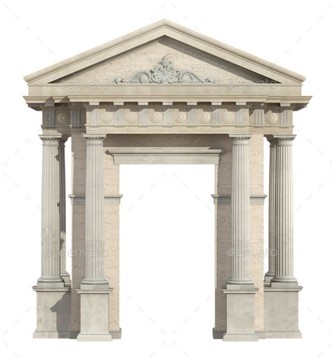 Digital Graphics Art, Modern Tropical House, Architecture Classic, Doric Column, Neoclassical Design, Brutalism Architecture, Marble Arch, Roman Columns, Neoclassical Architecture