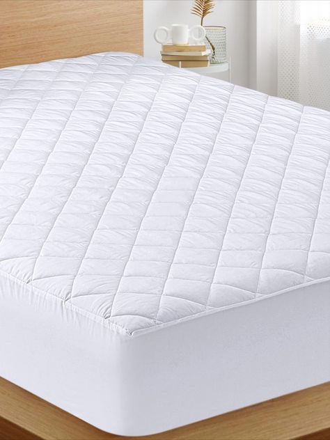 MATTRESS PAD - Queen size mattress pad measures 60 by 80 inches; The skirt fits to 16-inch deep mattress; for best results please protect the cover as it is NOT WATERPROOF or SPILL PROOF Queen Size Mattress, Queen Mattress Size, Mattress Cover, Mattress Pad, Mattress Topper, Skirt Fits, Mattress Covers, Quilt Bedding, Queen Size