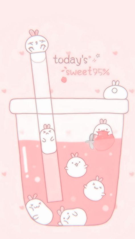 Iphone Background Pink, Aesthetic Covers, Kawaii Cups, Pelo Cafe, Theme Phone, Tea Wallpaper, Kawaii Wallpapers, Rabbit Wallpaper, Sweet Pictures