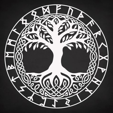 Nordic Tree Of Life, Norse Tree Of Life, Viking Tree Of Life, Tree Of Life Meaning, Nordic Tree, Small Wave Tattoo, Norse Legend, Life Meaning, Tree Of Life Symbol