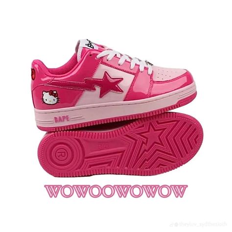 Hello Kitty Bapesta Shoes, Hello Kitty Bape Shoes, Bape Hello Kitty, Bape Sta Shoes, Hello Kitty Bape, Shoes Bape, Nick Shoes, Hello Kitty Sneakers, Bape Star