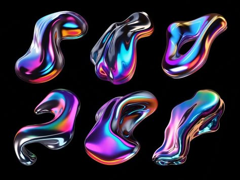 Holographic abstract liquid metal shapes designed by Paul Rover. Connect with them on Dribbble; the global community for designers and creative professionals. Liquid Graphic Design, Business Moodboard, Metal Logo Design, Liquid Design, Metal Roses, Dkny Logo, Abstract Liquid, Liquid Metal, Inclusive Design