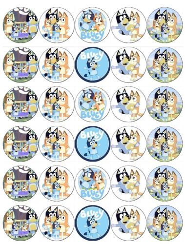 Bluey Edible Images, Bluey Cupcake Toppers, Fairy Cake Topper, Paper Cupcake Toppers, Fiesta Bluey, Paper Fairy, Cake Toppers Birthday, Cupcake Toppers Free, Edible Wafer Paper