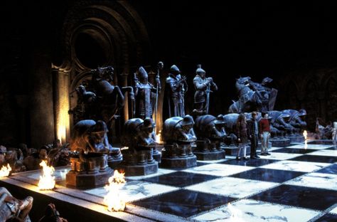 Chess Set Harry Potter Chess Board, Harry Potter Chess, Stone Aesthetic, Wizard Chess, Daniel Radcliffe Harry Potter, Harry Potter Wizard, Philosophers Stone, Rupert Grint, The Sorcerer's Stone