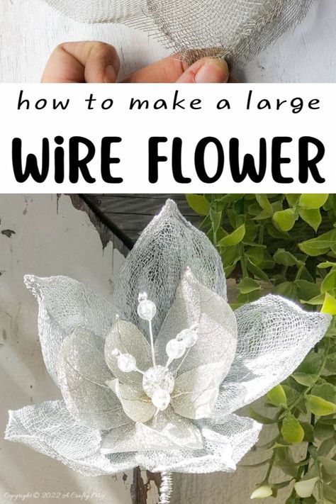 How To Make Wire Flowers, Wire Flowers Diy, Diy Crafts For Adults, Wire Flowers, Dollar Tree Decor, Boho Glam, Air Plant Holder, Diy Resin Crafts, Craft Wedding