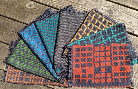 Ravelry: AjaVibeke's Summer and Winter placemats Winter Placemats, Handwoven Placemats, Weave Structures, Placemat Patterns, Woven Placemat, Weave Inspiration, Woven Textiles, Weaving Ideas, Weaving Drafts