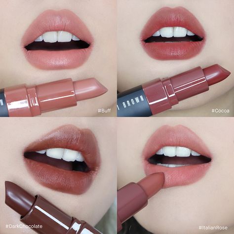 Bobbi Brown Milk Tea Collection – Lip Swatches Bobbi Brown Lipstick, Bobbi Brown Lip, Lip Shade, Makeup Accesories, Lip Makeup Tutorial, Brown Lipstick, Pinterest Makeup, Lip Swatches, Lips Shades