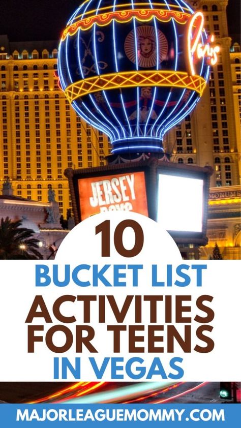 Fun Things to do in Vegas with Teens in 2024 | Major League Mommy Things To Do In Las Vegas With Teens, Things To Do In Vegas With Teens, Las Vegas With Teenagers, Things To Do In Vegas With Kids, Las Vegas With Teens, Vegas With Teenagers, Vegas With Teens, Las Vegas Family Vacation, Best Hotels In Vegas