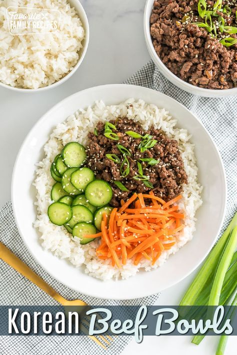 Korean Beef Bowl Korean Ground Pork Bowl, Spicy Korean Ground Beef, Easy Korean Ground Beef Bowl, Damn Delicious Korean Beef Bowl, Korean Stone Bowl, Ponzu Beef Bowl, Korean Ground Chicken Bowl, Korean Beef Side Dish, Thai Beef Bowl