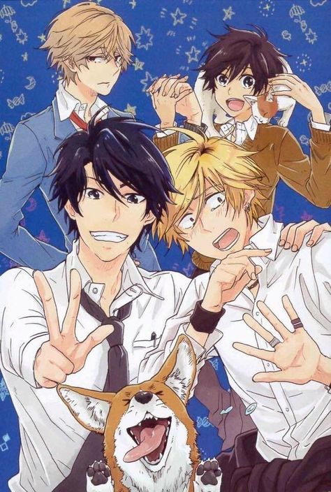 The guys altogerther Kousuke X Masahiro, Hitorijime My Hero, Poster Anime, Hero 3, Anime Poster, Anime Posters, Anime Wall, Shoujo Manga, Hero 6