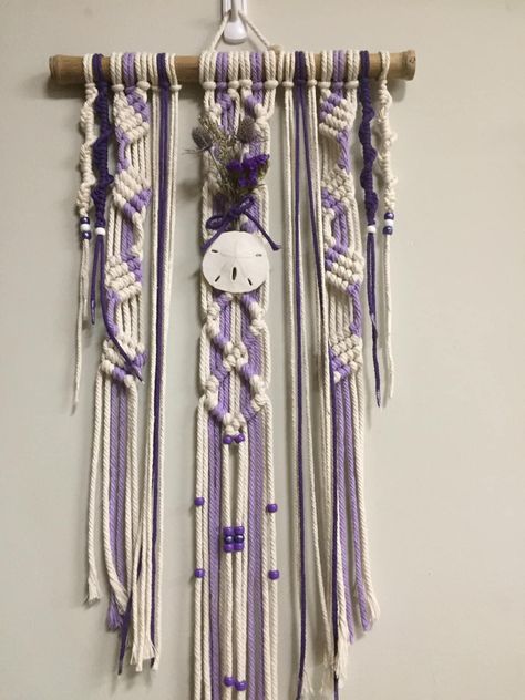 Macrame Things, Purple Macrame, Country Interior Design, Country Interior, Macrame Wall, Macrame Wall Hanging, All Art, Macrame, Wall Hanging