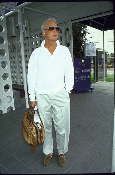 Paul Newman Actor Stock Pictures, Royalty-free Photos & Images Paul Newman Aesthetic, Hamptons Mens Style, Paul Newman Outfit, Paul Newman Style, All White Outfit Men, Paul Newman The Sting, Paul Newman Cool Hand Luke, Paul Newman The Long Hot Summer, Paul Newman Racing