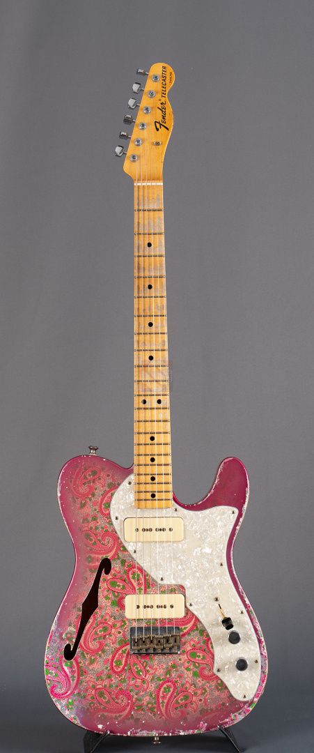 Fender Telecaster Thinline Relic Paisley Masterbuilt Greg Fessler (2016) | Ten Guitars Telecaster Thinline, Fender Telecaster, Recording Studio, Paisley, Guitar