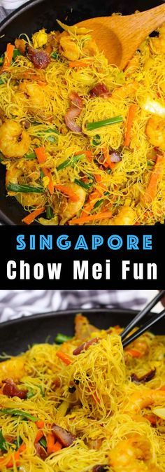 Chow Mein Fun Recipe, Mein Fun Recipes, Singapore Mei Fun, Singapore Chow Mei Fun, Mei Fun Noodles Recipe, Chow Mei Fun Recipe, Singapore Mei Fun Recipe, Chicken Mei Fun, Mei Fun Recipe