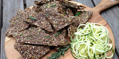 Zucchini Crackers Seeds Crackers, Gluten Free Cracker Recipe, Seed Crackers Recipe, Quit Sugar Recipes, Quitting Sugar, Recipes Zucchini, Seed Crackers, Sarah Wilson, Gluten Free Crackers