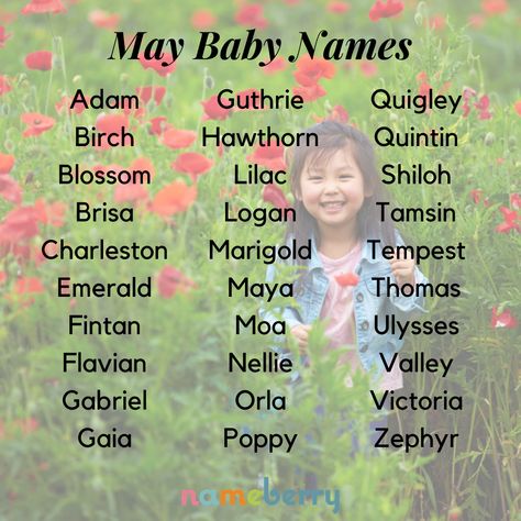 Expecting a May baby? These names have connections to the sunny, springy month. Click through for more! #babynames #uniquenames #maynames #springmay Old Testament Names, May Baby, Royal Names, Old Boy Names, Baby Name Generator, Fantasy Character Names, April Showers Bring May Flowers, Cool Baby Names, Baby Name List