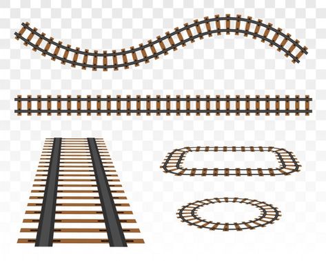 Set of train rails Premium Vector | Premium Vector #Freepik #vector #road #brush #metal #train Train Drawing, Train Tracks, Vector Hand, Cartoon Kids, Premium Vector, Graphic Resources, Stock Vector, Hand Drawn, Vector Free