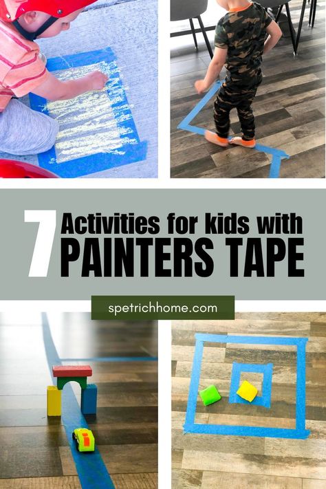 Activity for kids Painter Tape Activities, Painters Tape Activities For Kids, Painters Tape Art, Masking Tape Art, Bored Kids, Tape Art, Scotch Tape, Kids Ideas, Painters Tape