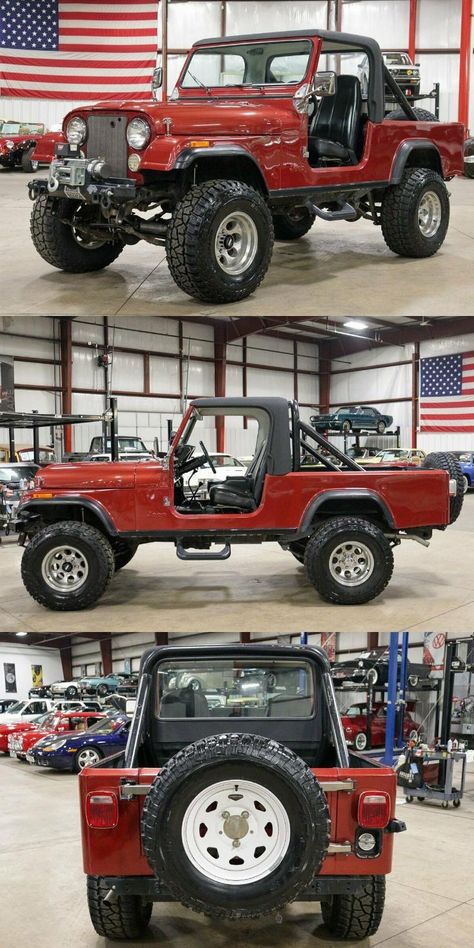 1982 Jeep Scrambler American Pickup Trucks, Jeep Scrambler, Red Jeep, Lifted Jeep, Dodge Power Wagon, Classic Pickup Trucks, Jeep Cj, Power Wagon, Willys Jeep