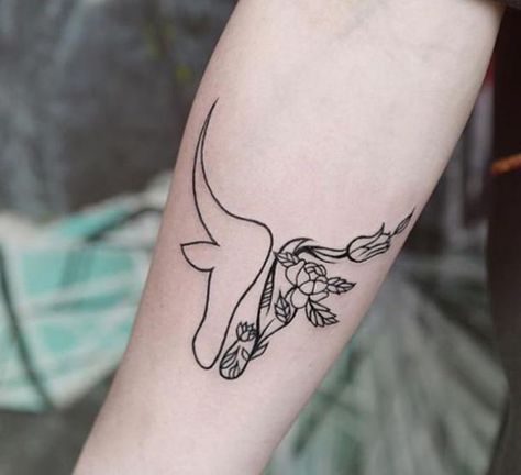 Feminine Bull Tattoo, Bison Tattoo, 22 Tattoo, Horoscope Tattoos, Tatoo Inspiration, Capricorn Tattoo, Vegan Tattoo, Bull Tattoos, Taurus Tattoos