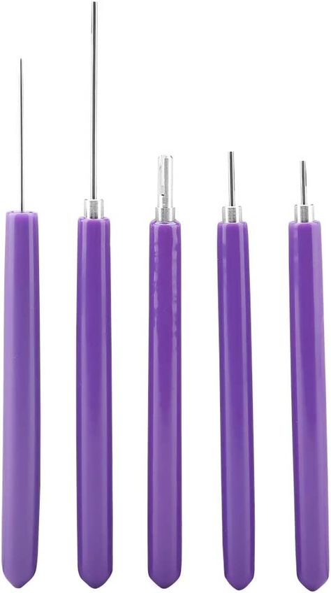 Amazon.com: Paper Quilling Tools 5pcs Different Sizes Quilling Slotted Kit, 5 in 1 Slotted Paper Quilling Tools Kits Handmade Rolling Curling Quilling Needle Pen for 3D Art Craft DIY Paper Card Making, Purple : Arts, Crafts & Sewing Paper Quilling Tools, Quilling Tools, Curling Tools, Art Kits, Paper Quilling, Amazon Art, Sewing Stores, Craft Diy, Paper Crafts Diy