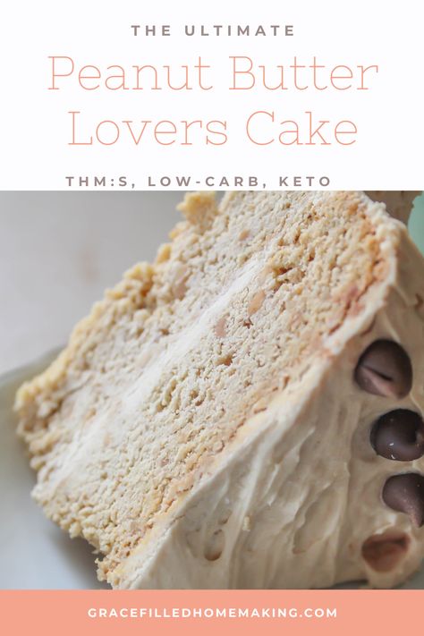 Peanut Butter Lovers Cake, Thm Peanut Butter, Thm Cake, Thm Sweets, Bakery Style Cake, Trim Healthy Mama Dessert, Mini Cake Pans, Trim Healthy Mama Recipes, Thm Desserts