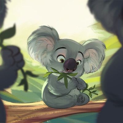 ArtStation - Monday Morning Sketch Study Sketches, Joker Sketch, Koala Drawing, Morning Sketch, Book Illustration Design, Sketch Practice, Koala Kids, Quirky Art, Cartoon Character Design