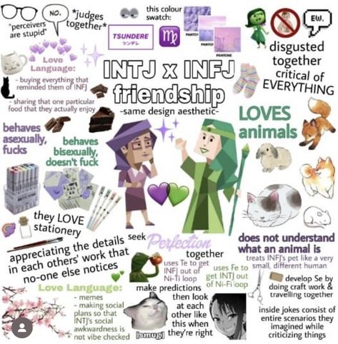 the best of friends ❤️ Into X Infj, Enfj And Intj Friendship, Enfj X Intj Relationship, Infj X Intj Relationship, Infj Intj Ship, Infj X Intj Friendship, Intj T Personality, Intj And Infj Friendship, Infj Intj Meme