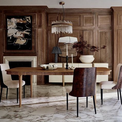 CB2 on Instagram: “gatsby would approve of this old world charm ✔️ link in bio to shop” Oak Wood Dining Table, Dark Wood Dining Table, Cerused Oak, Perfect Chair, Walnut Dining Table, Marble Dining, Dining Table Marble, Oak Dining Table, Wood Dining Chairs