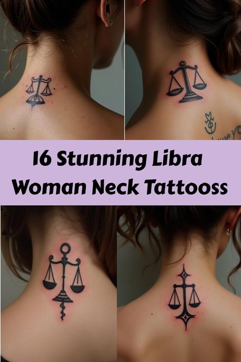 16 Stunning Libra Woman Neck Tattooss Libra Zodiac Sign Tattoo, Woman Neck Tattoo, Woman Neck, Neck Tattoo Ideas, Women's Shoulder Tattoo, Libra Symbol, Libra Woman, Rib Tattoos For Women, Sagittarius Women