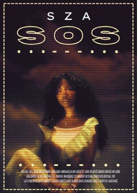 Sos Sza, Singer Art, Music Collage, Music Poster Design, 80s Vibes, New Poster, Room Posters, Music Poster, Graphic Poster