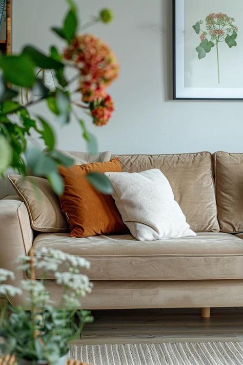 Taupe Sofa Living Room Ideas I Adore Taupe Velvet Sofas, Living Room With Tan Couch Color Schemes, Greige Sofa Living Room Ideas, Taupe Couch Living Room Color Schemes, Taupe Sectional Living Room, Taupe Living Room Ideas, Taupe Sofa Living Room Ideas, Sofa Throw Ideas, Taupe Couch Living Room