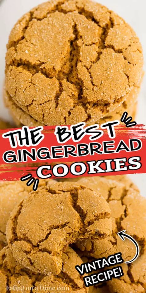 Old Fashion Gingerbread, Soft And Chewy Gingerbread Cookies, Best Gingerbread Cookie Recipe, Gingerbread Cookies Recipe, Best Gingerbread Cookies, Chewy Ginger Cookies, Ginger Cookie Recipes, Chewy Gingerbread Cookies, Gingersnap Cookies